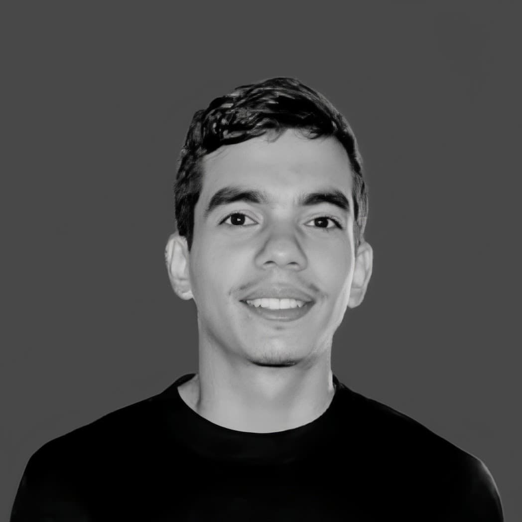 A black and white photo of me smiling